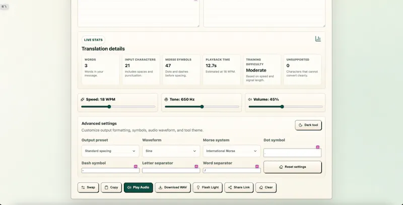 Morse Code Translator screenshot 3