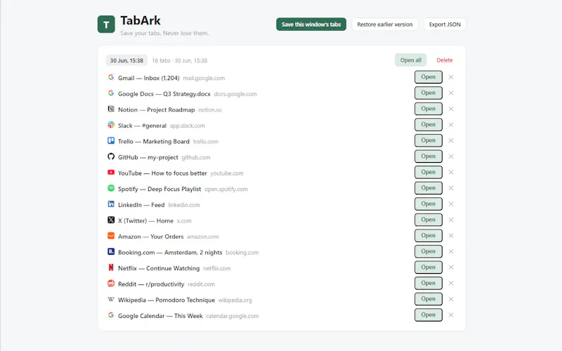 TabArk screenshot 1