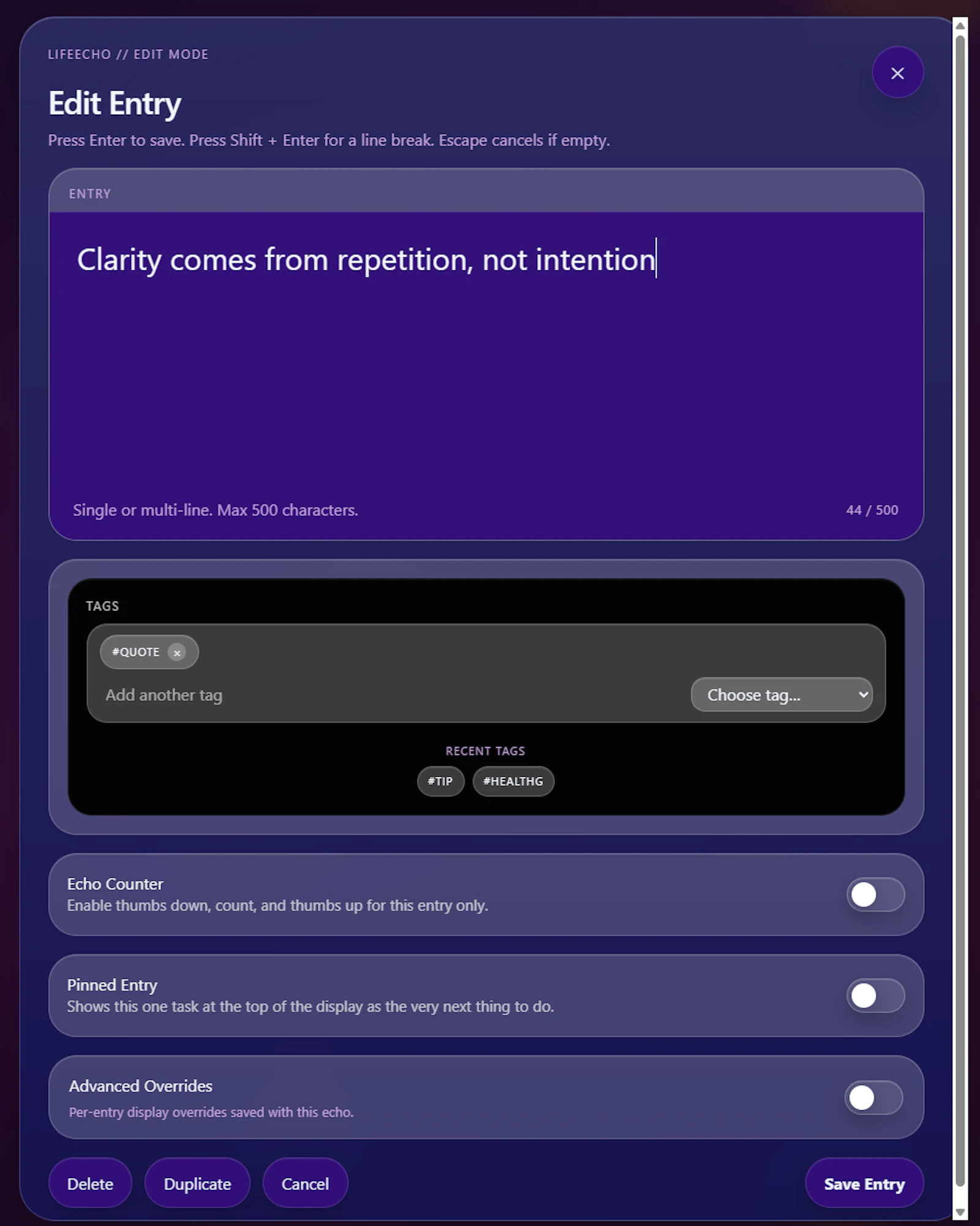 LifeEcho screenshot 5