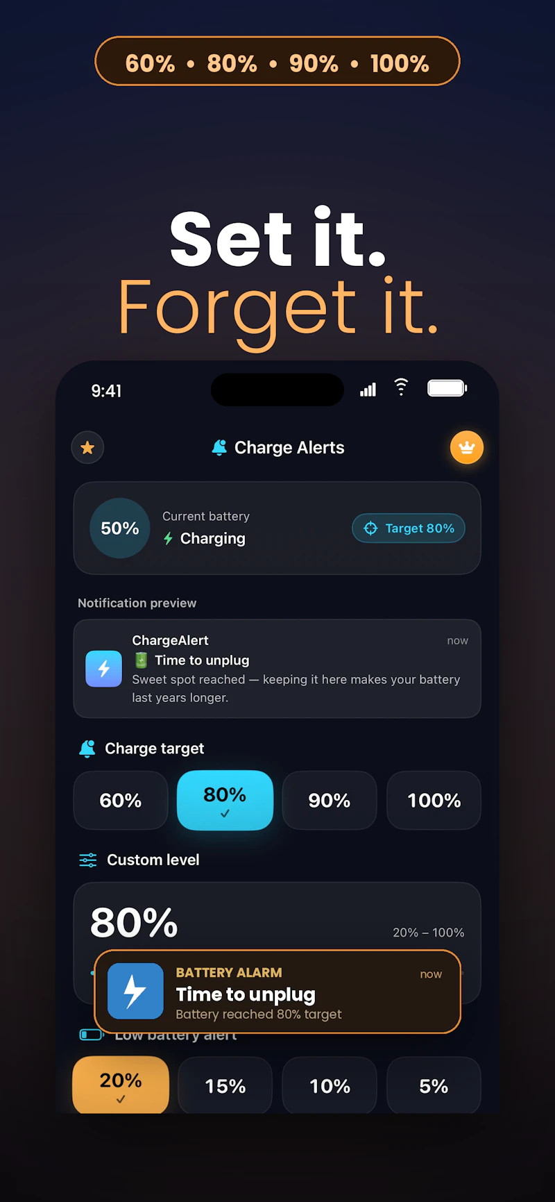 Battery Alarm screenshot 3