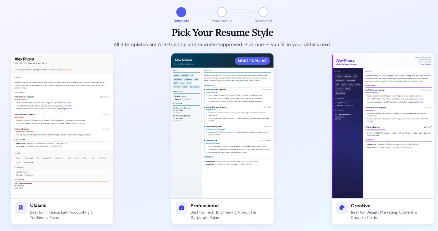 QuickResumeAi gallery image
