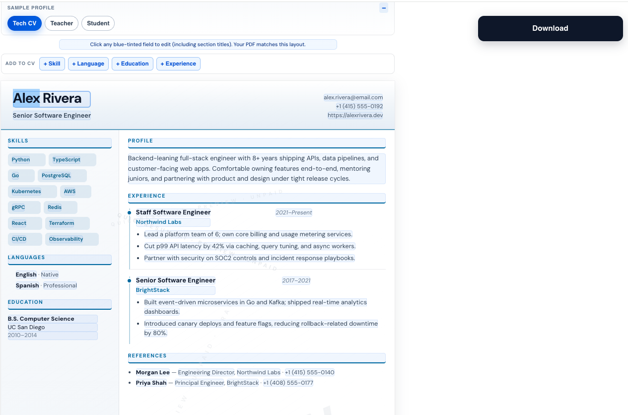 QuickResumeAi gallery image