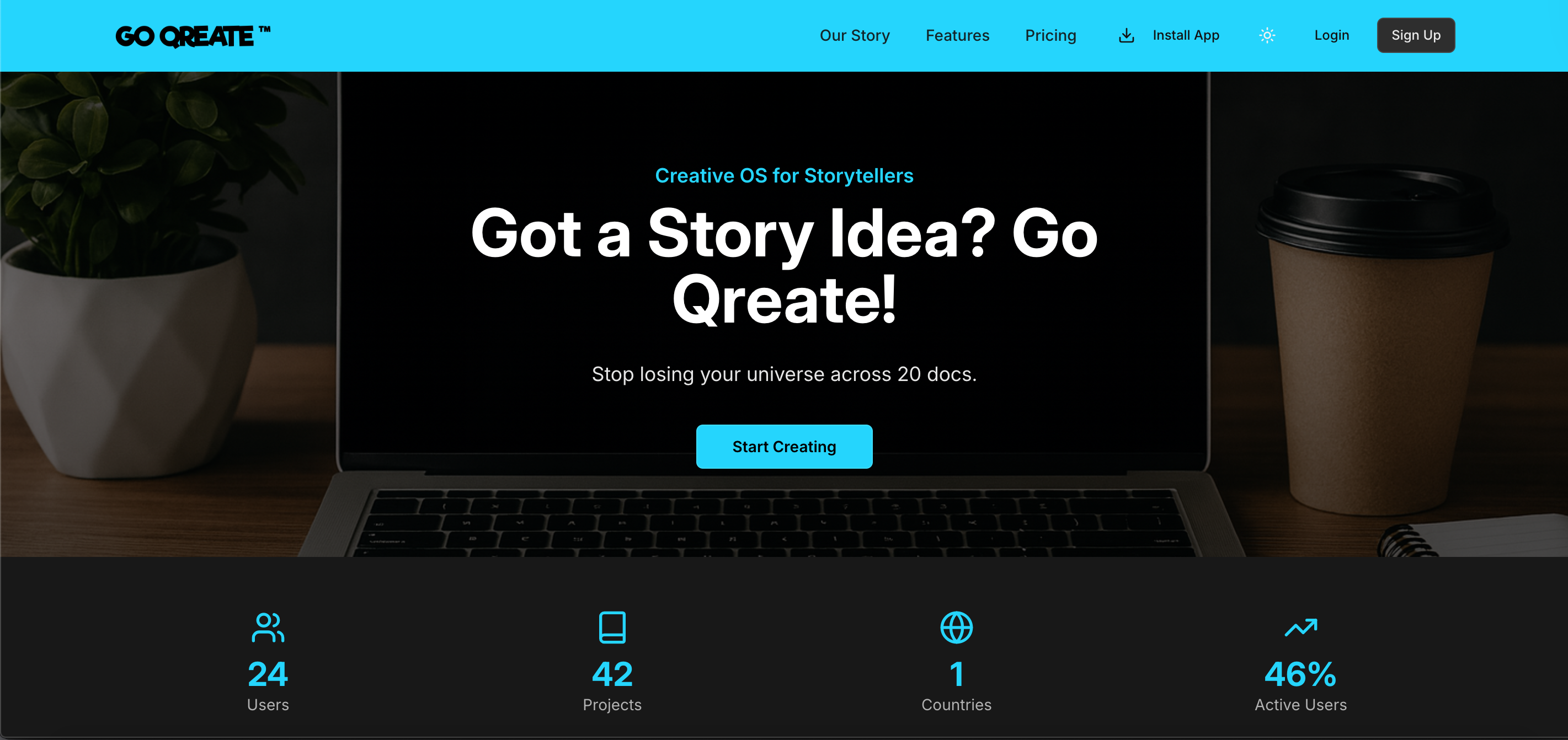 Go Qreate,. Inc. - Main product screenshot demonstrating key features and user interface