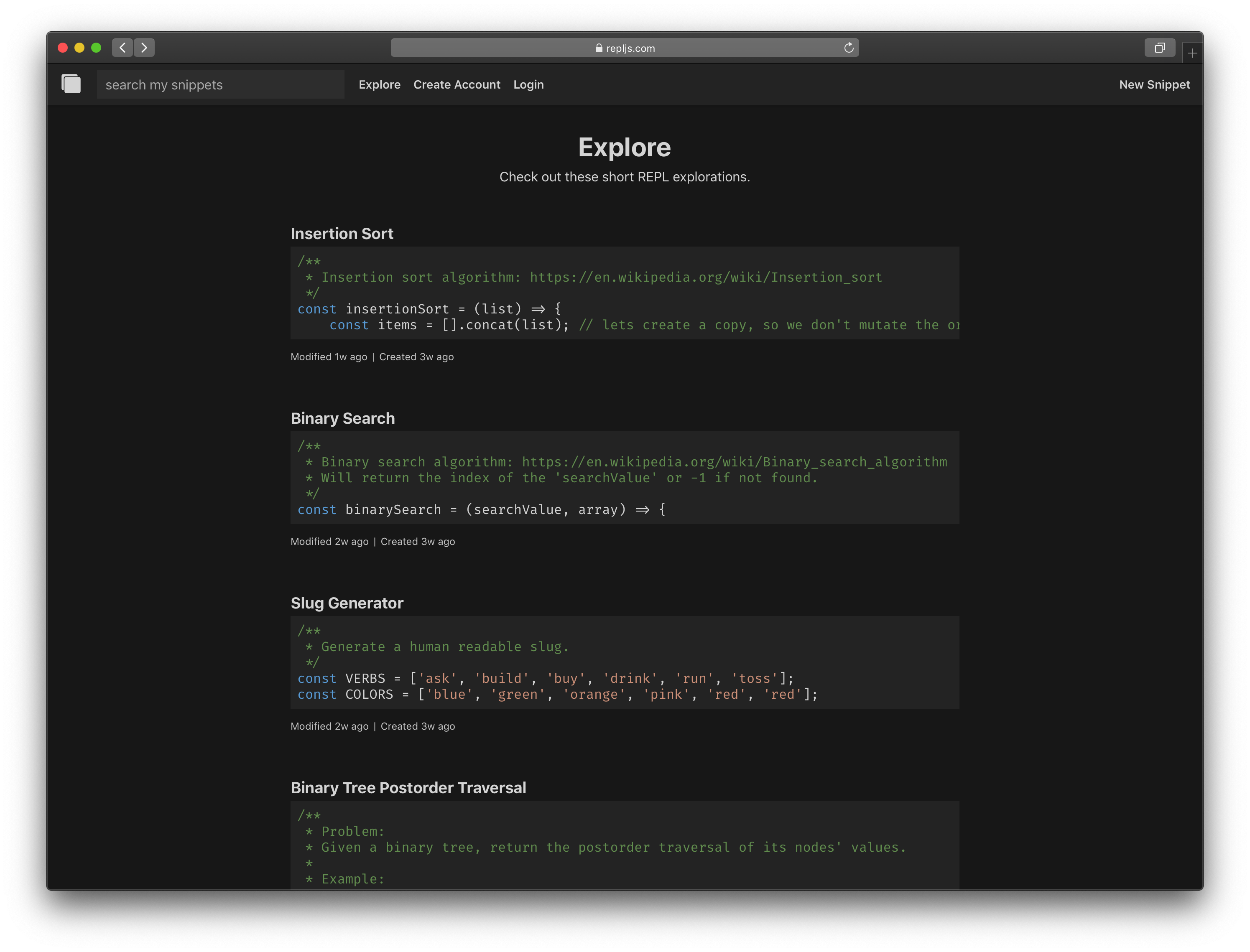REPL JS gallery image