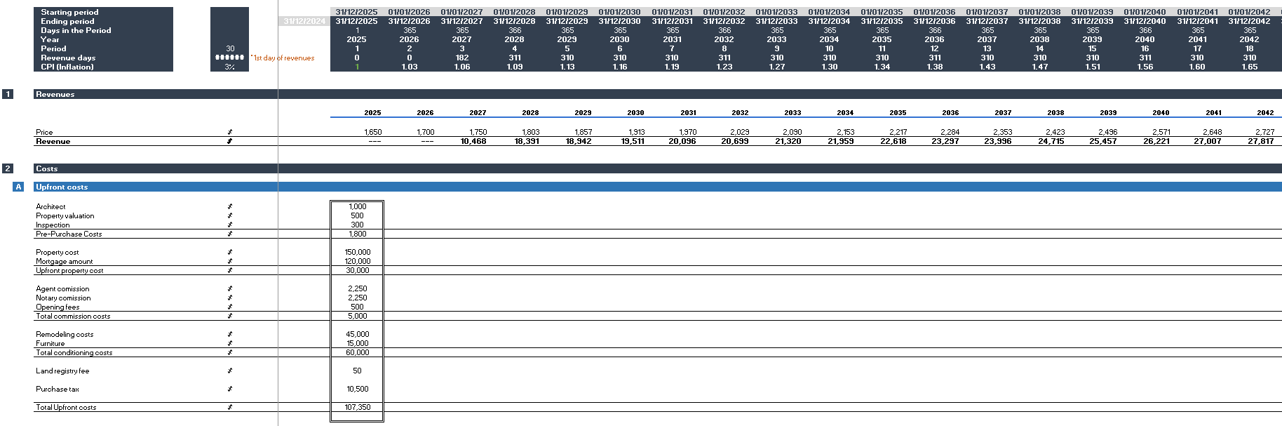 Rental Property Financial Model Template gallery image