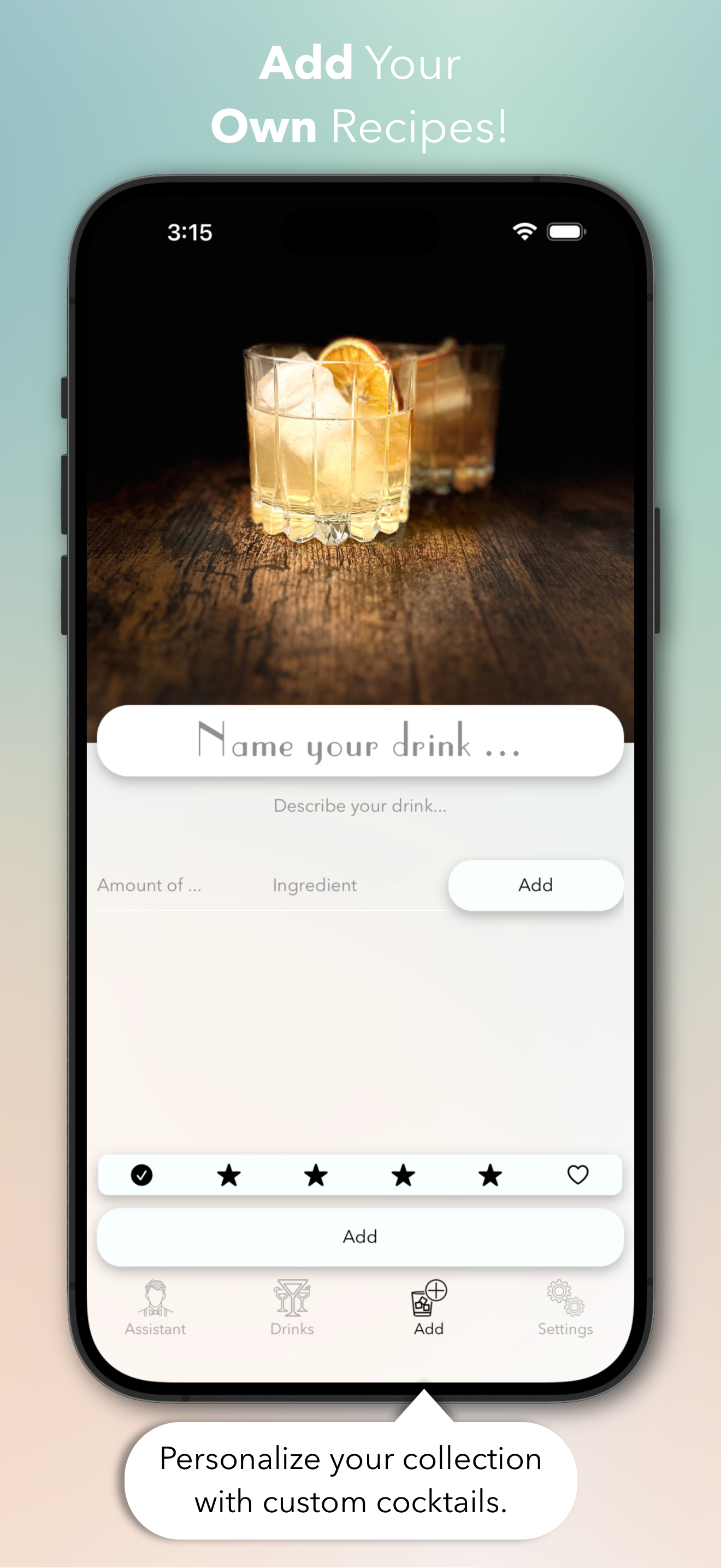 Compañero de mezcla - Diario de bebidas personales: aplicación como Untappd pero para cócteles media 3