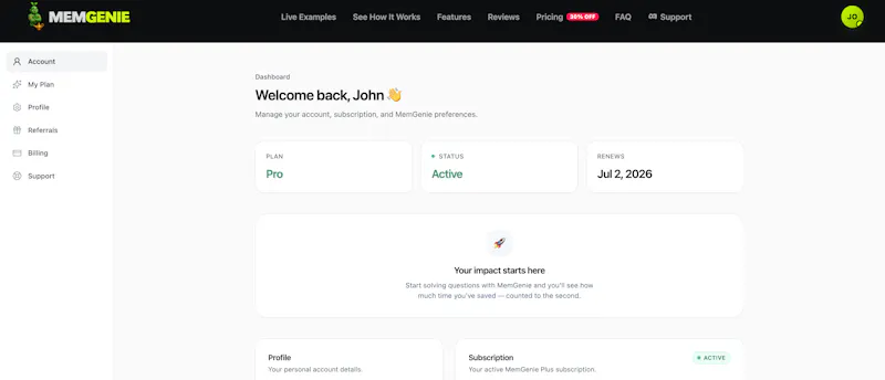 Memgenie screenshot 2