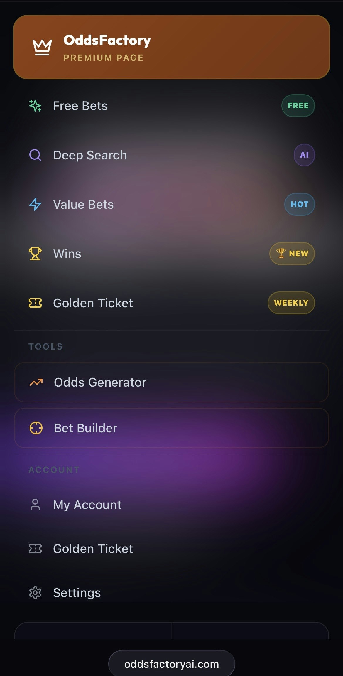 OddsFactoryAI - AI betting tool  gallery image