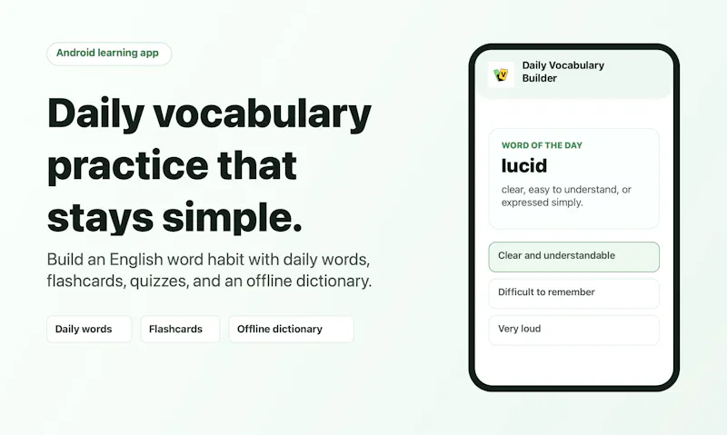 Daily Vocabulary Builder screenshot 1