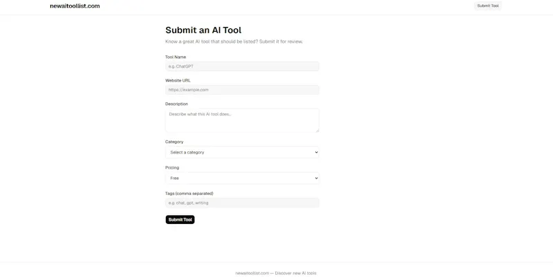 newaitoollist.com screenshot 3