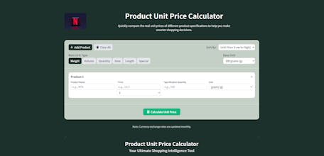 Product Unit Price Calculator gallery image
