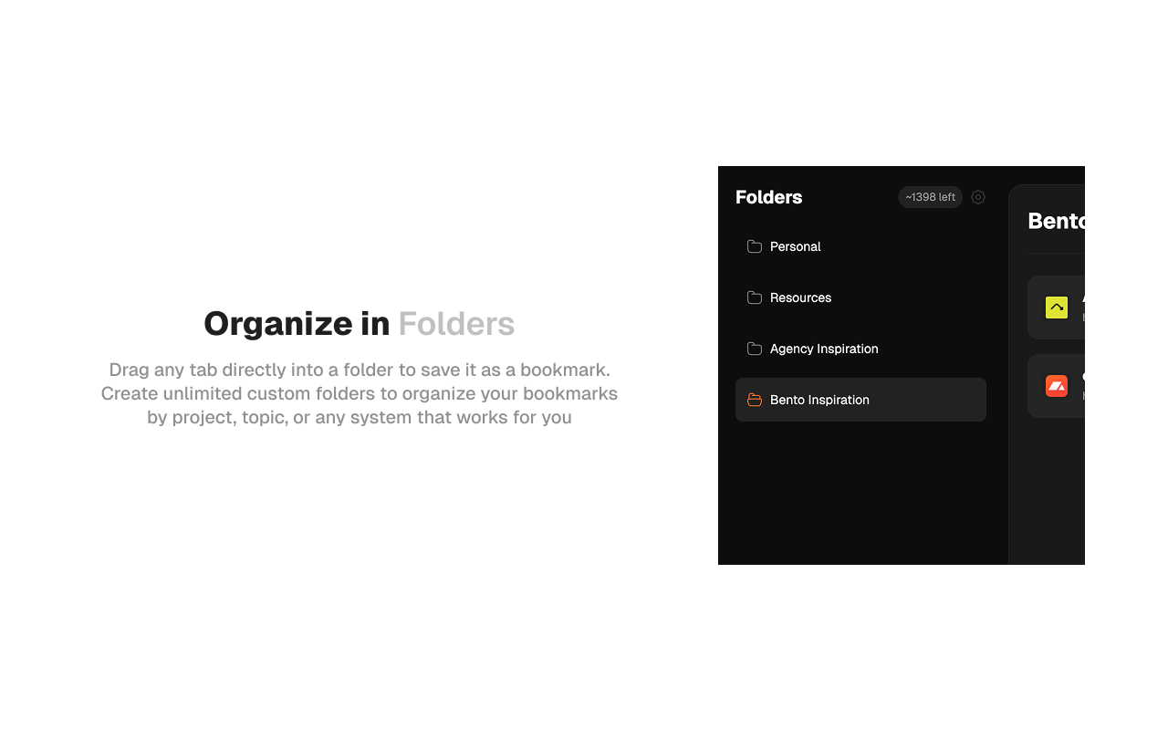 Pane - Bookmark Manager - Screenshot 3 showing product features and functionality
