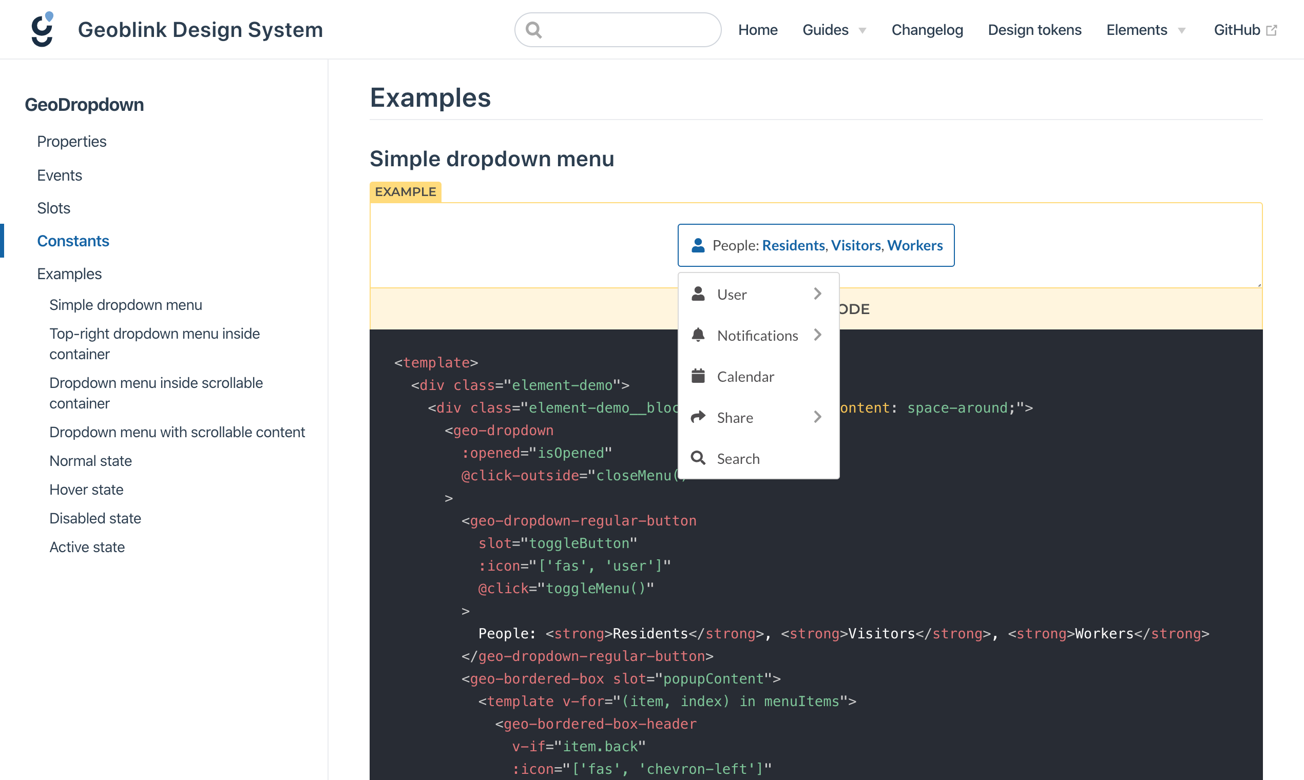 Geoblink Design System gallery image