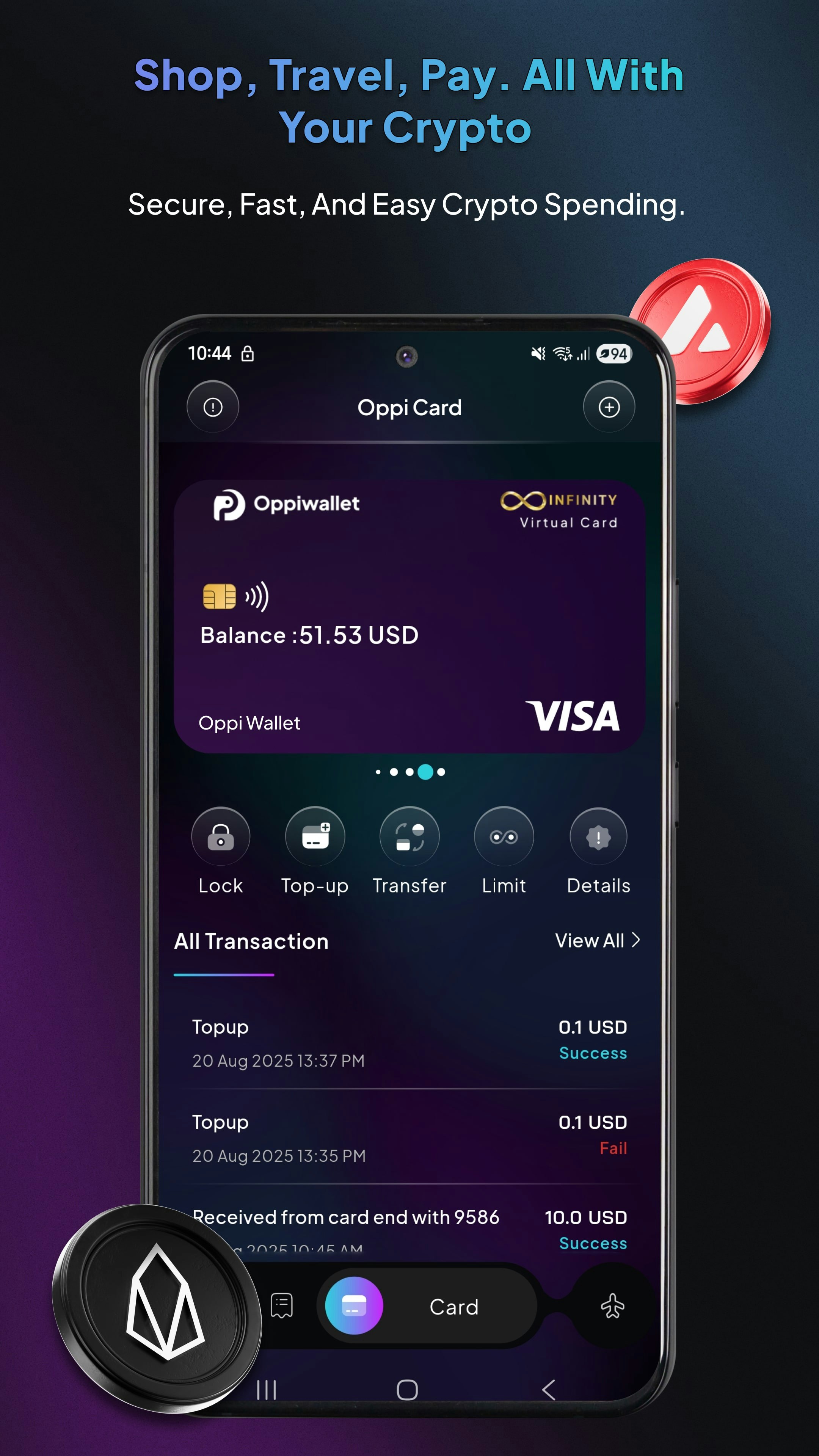 Oppi Wallet - Screenshot 4 showing product features and functionality