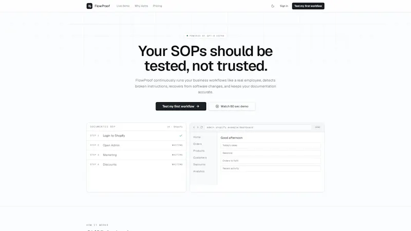 FlowProof screenshot 1