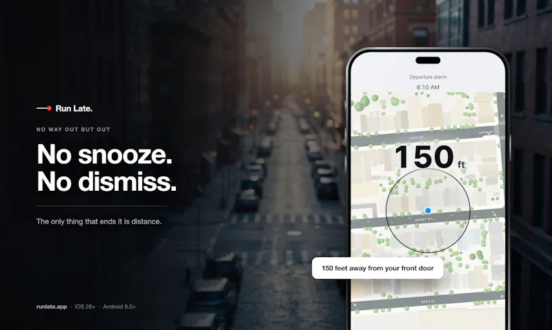 Run Late — GPS alarm clock screenshot 3