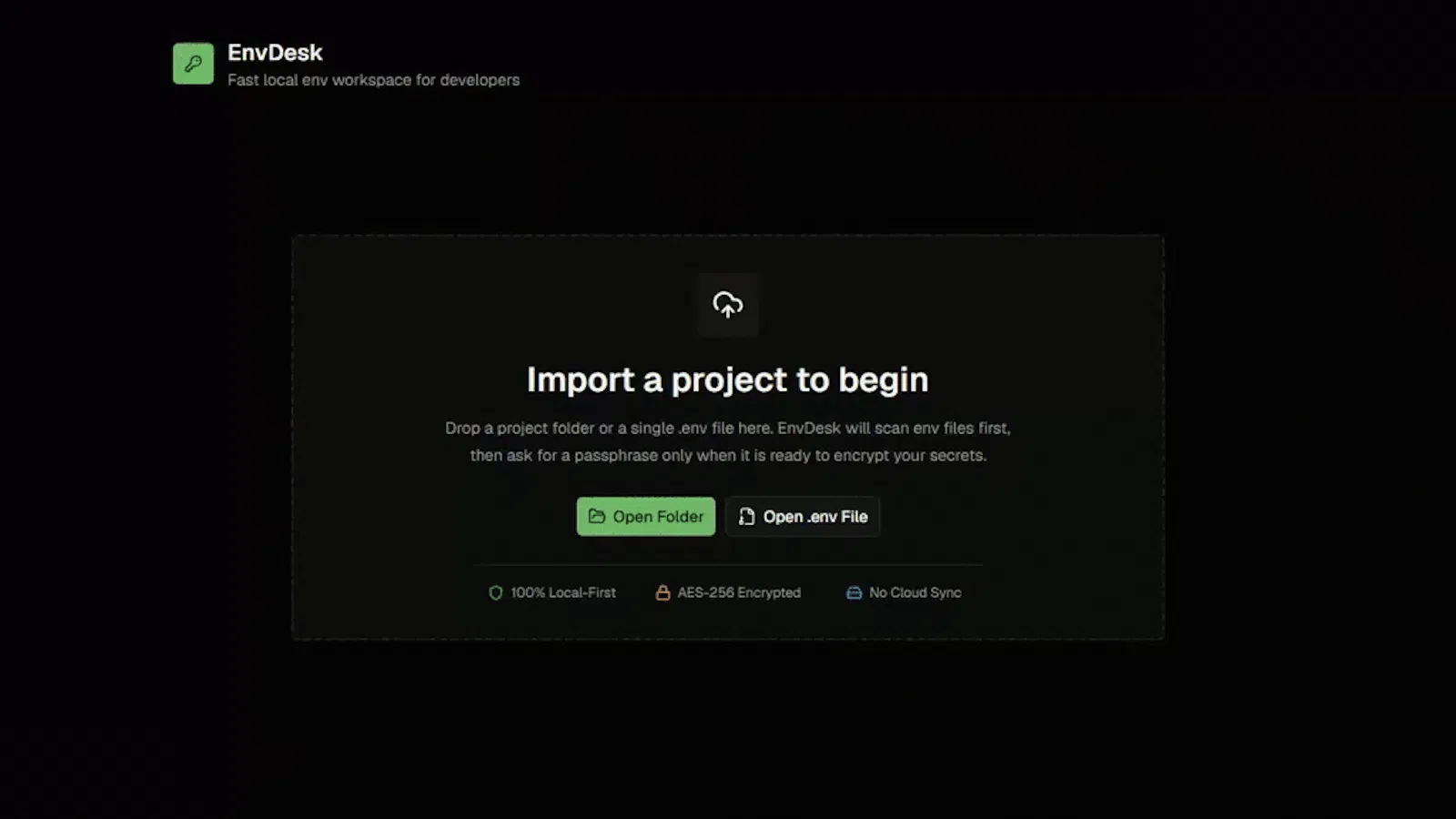 EnvDesk screenshot 1 (video preview)