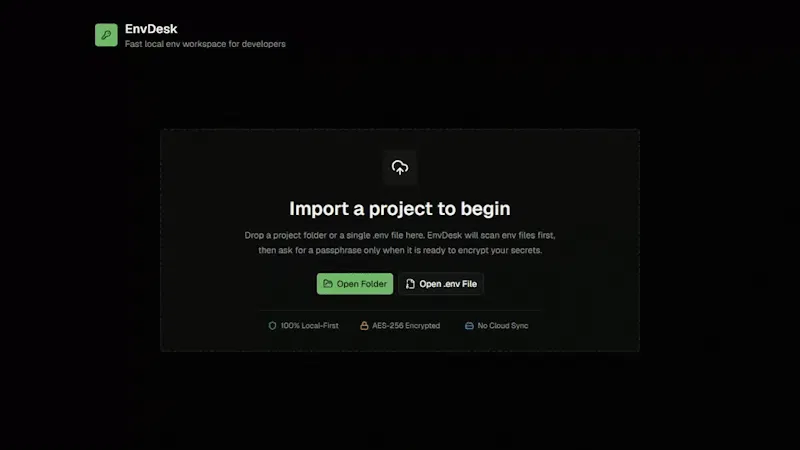 EnvDesk screenshot 1 (video preview)