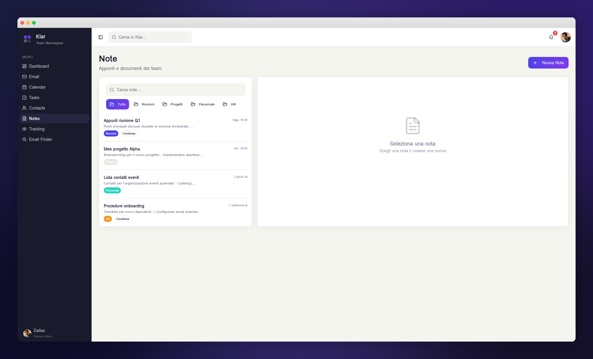 Klar — Team Workspace gallery image