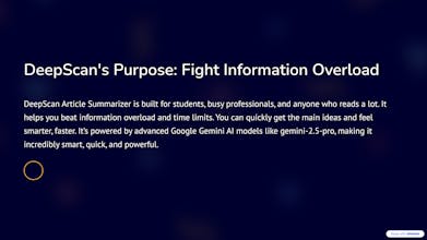 DeepScan Article Summarizer AI Extension gallery image
