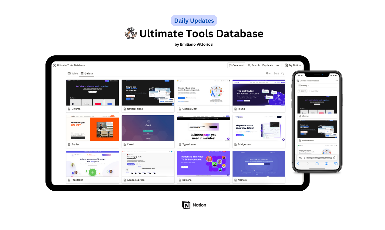 Base de datos de Ultimate Tools: actualizado diariamente media 4