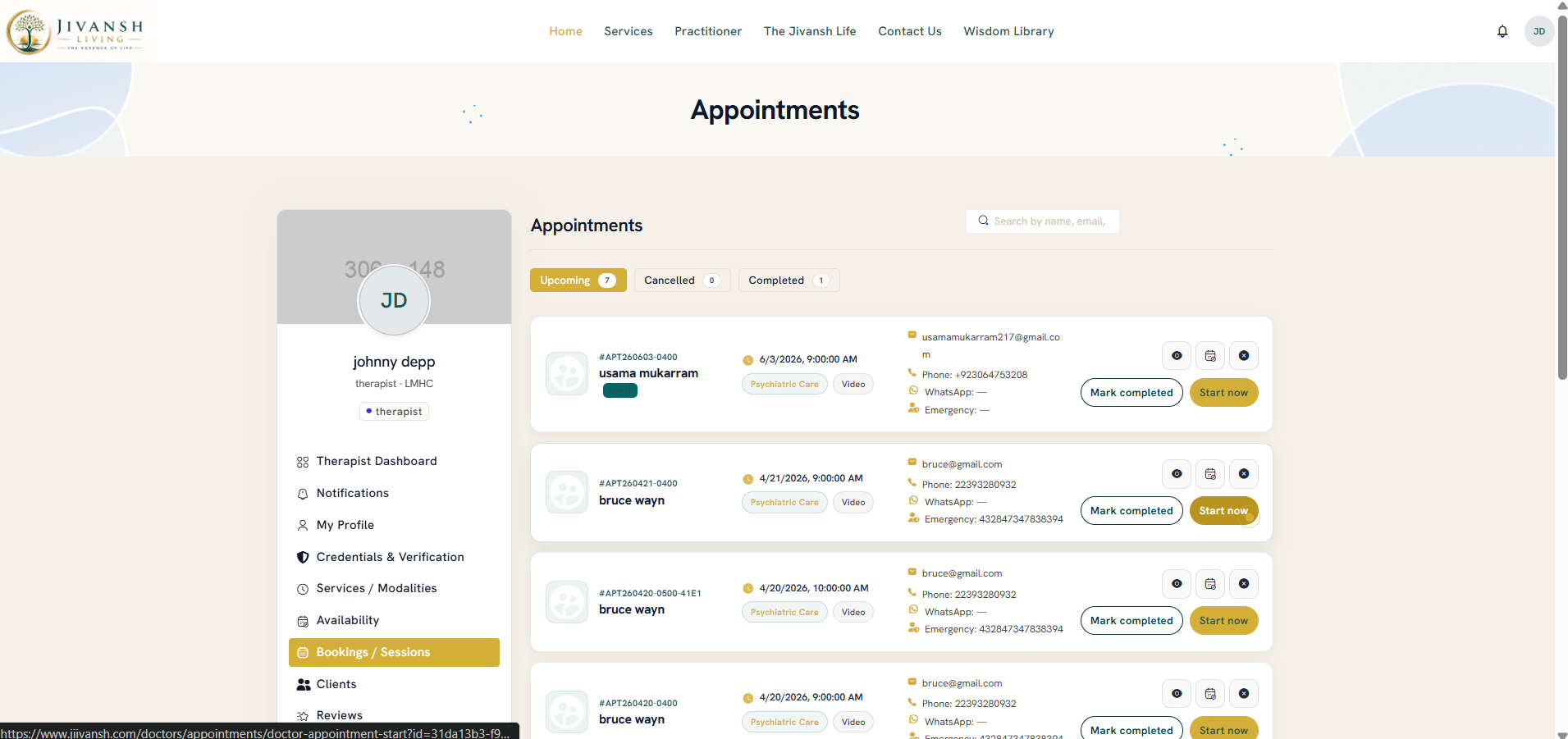 Jiivansh  Telehealth & Therapy  Platform gallery image