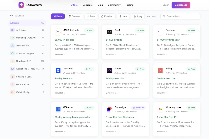 SaaSOffers screenshot 2