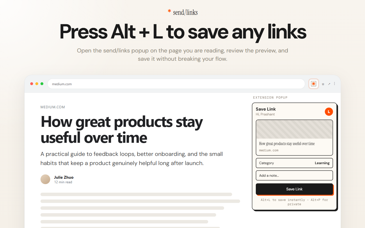 send/links gallery image