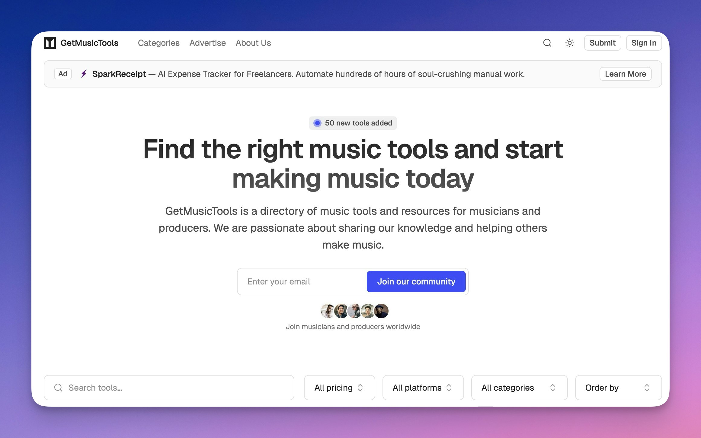 Getmusictools - Yaratıcı yolculuğunuz için mükemmel müzik araçlarını keşfedin medya 1