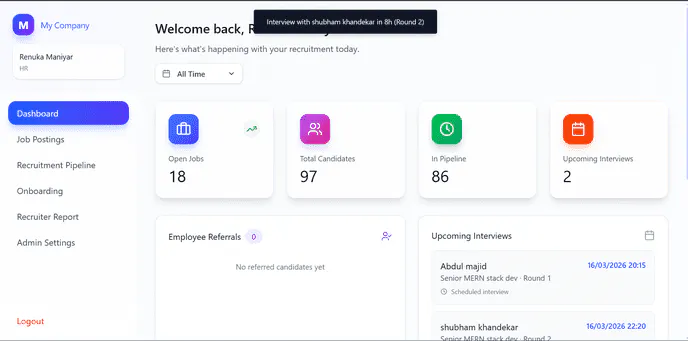 Recruitment Module 제품 배너