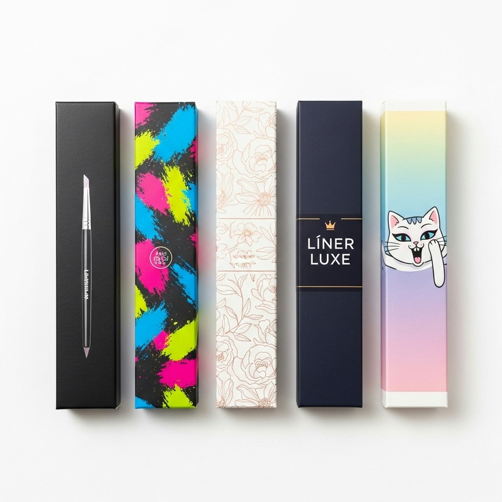 Custom Eyeliner Boxes - Product Hunt launch logo and brand identity