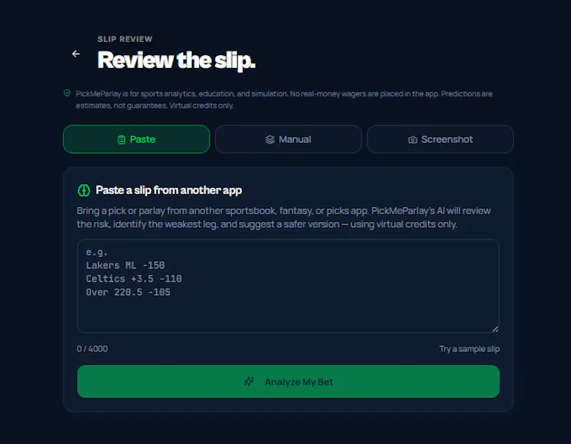 PickMeParlay screenshot 2