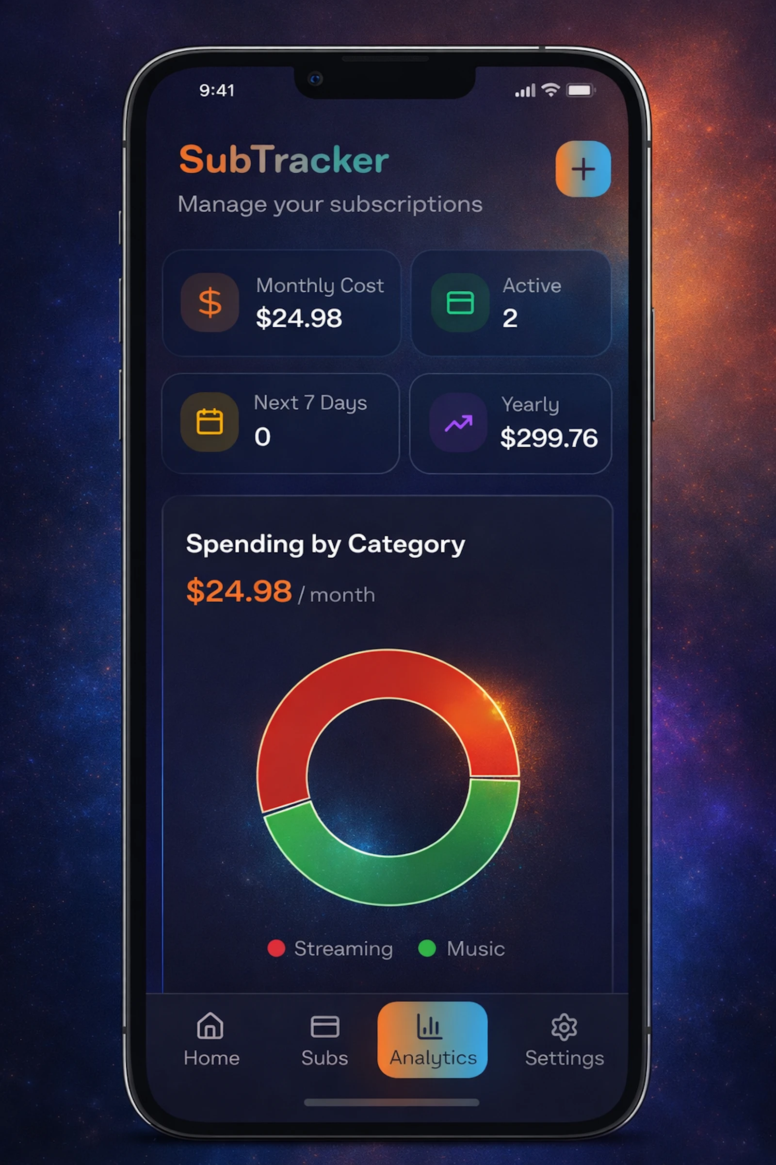 SubTracker screenshot 2