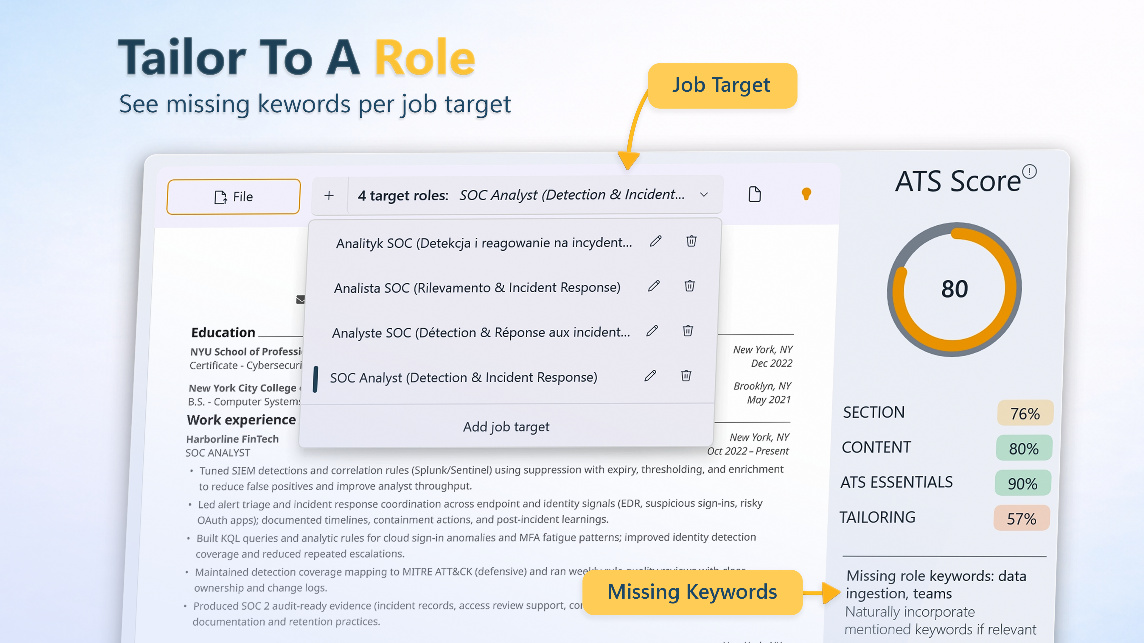 Resumy - Offline CV Builder with ATS - Screenshot 4 showing product features and functionality