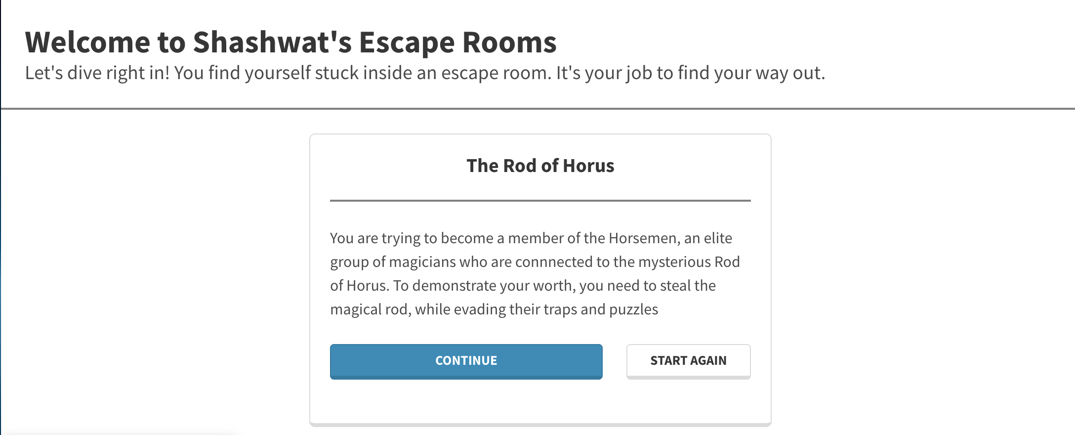 Shashwat's Escape Rooms gallery image
