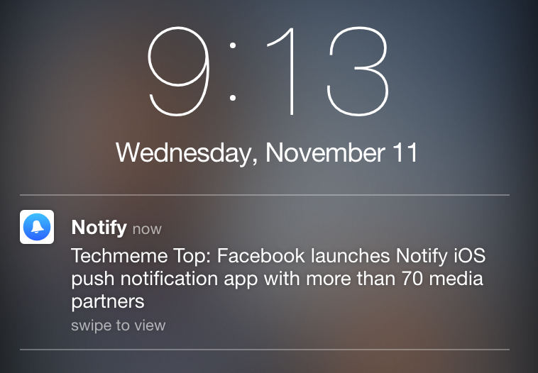 Notify by Facebook gallery image