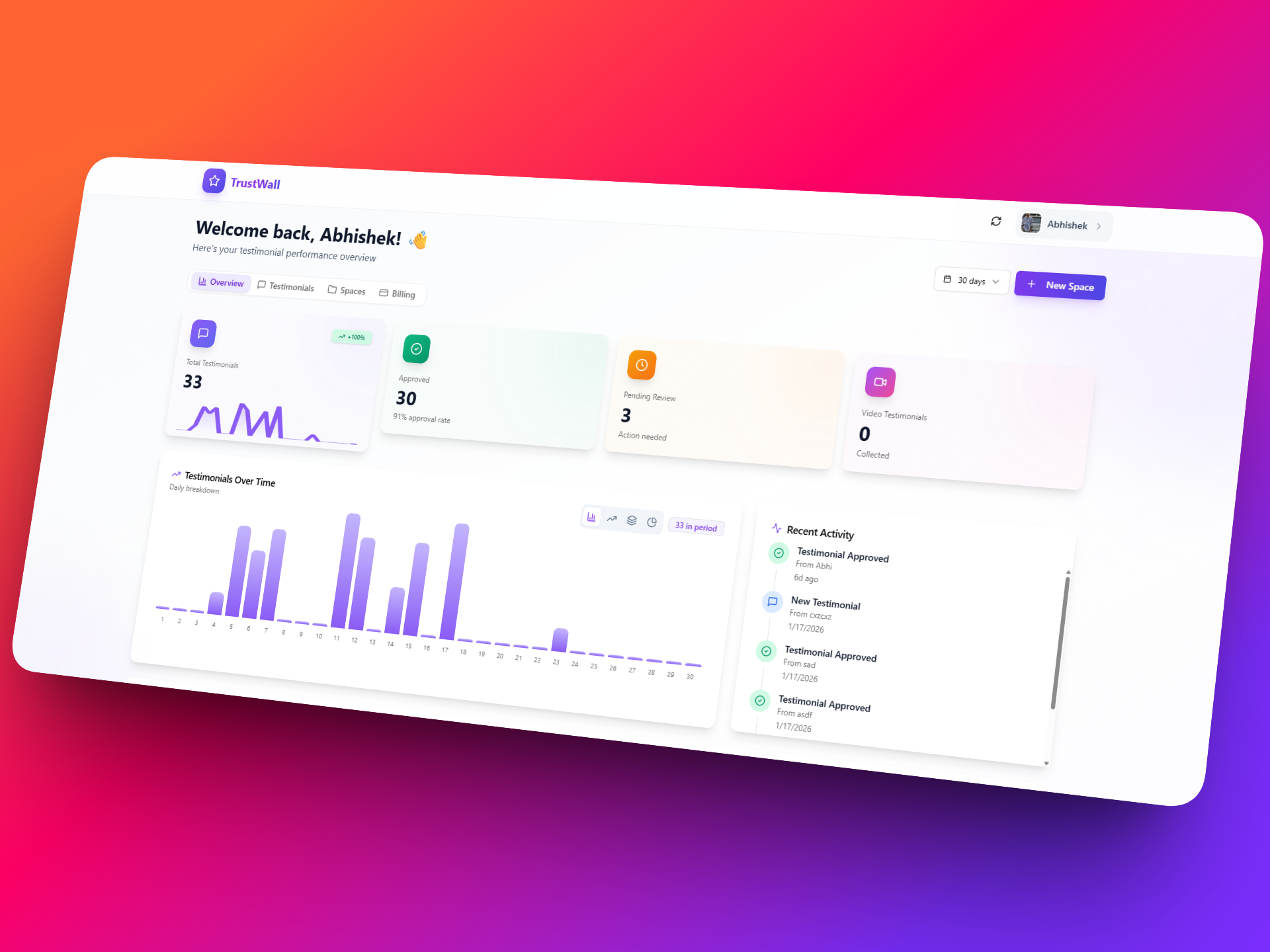 TrustWall - Screenshot 2 showing product features and functionality