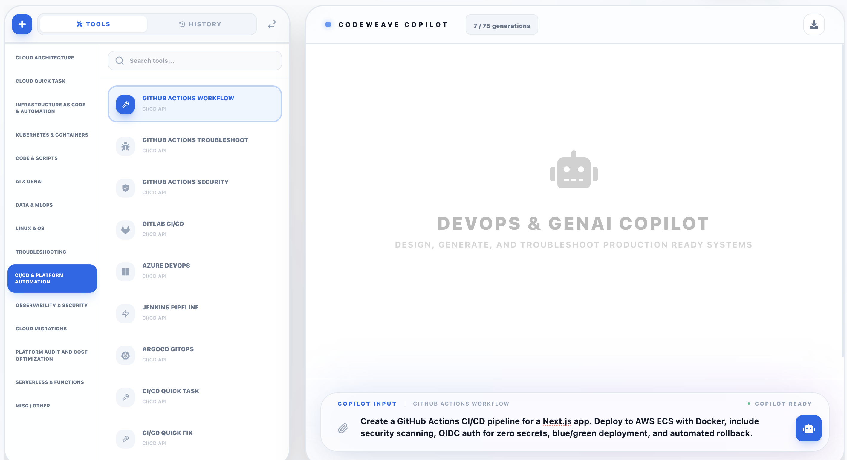 CodeWeave - Screenshot 3 showing product features and functionality