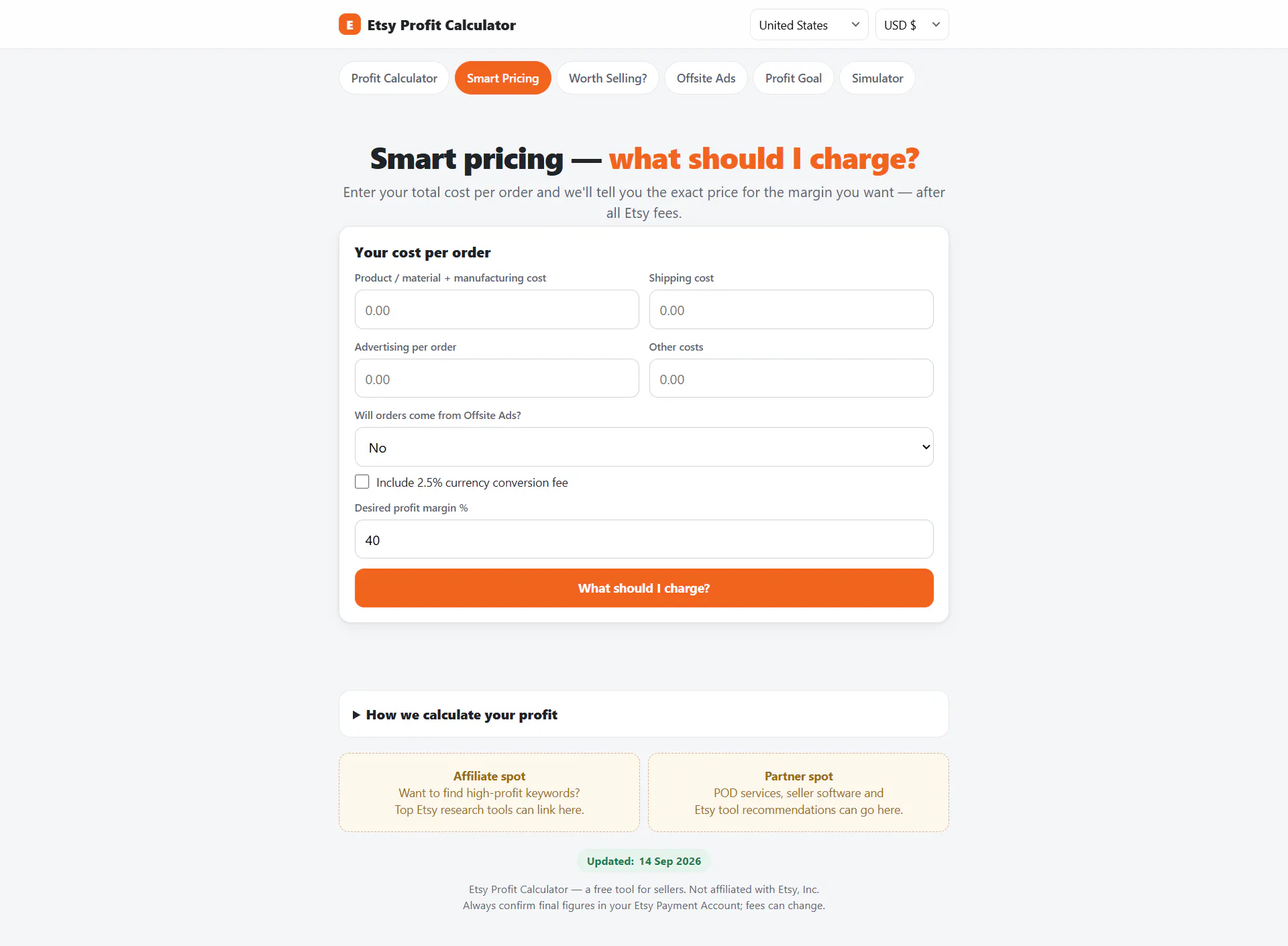 Etsy Profit Calculator gallery image