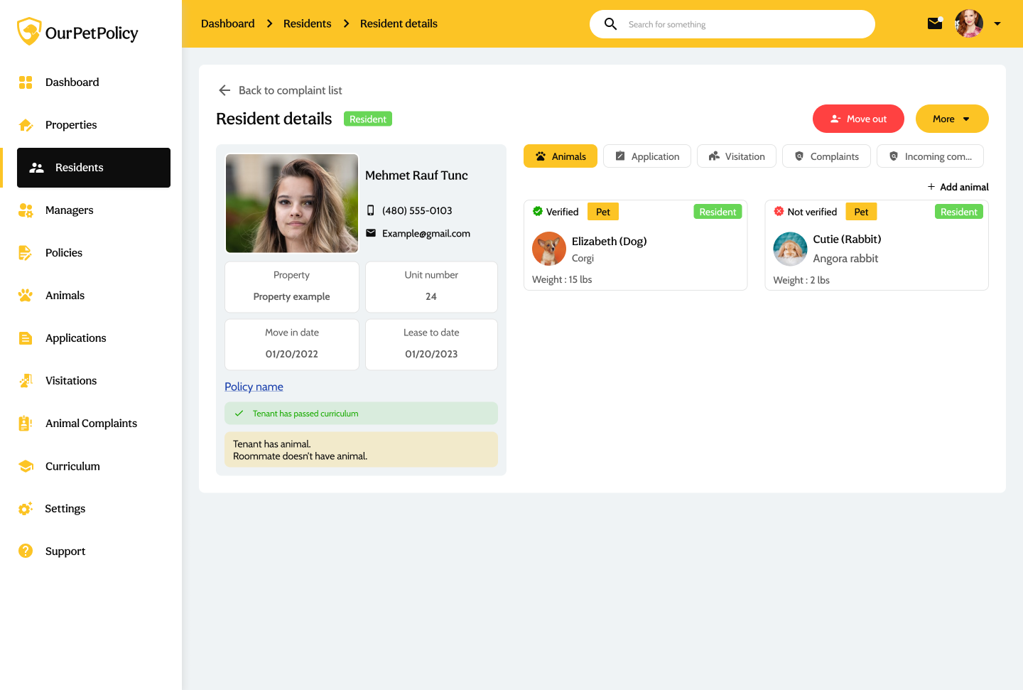 Média Notrepolicy - Une solution de gestion des animaux de compagnie et de vérification ESA 1