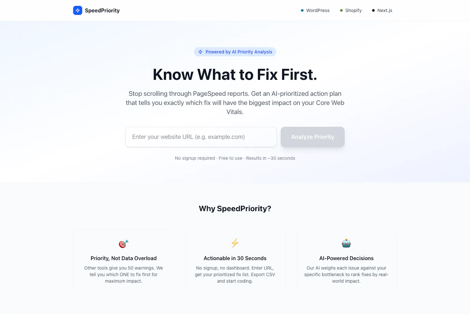 SpeedPriority screenshot 1