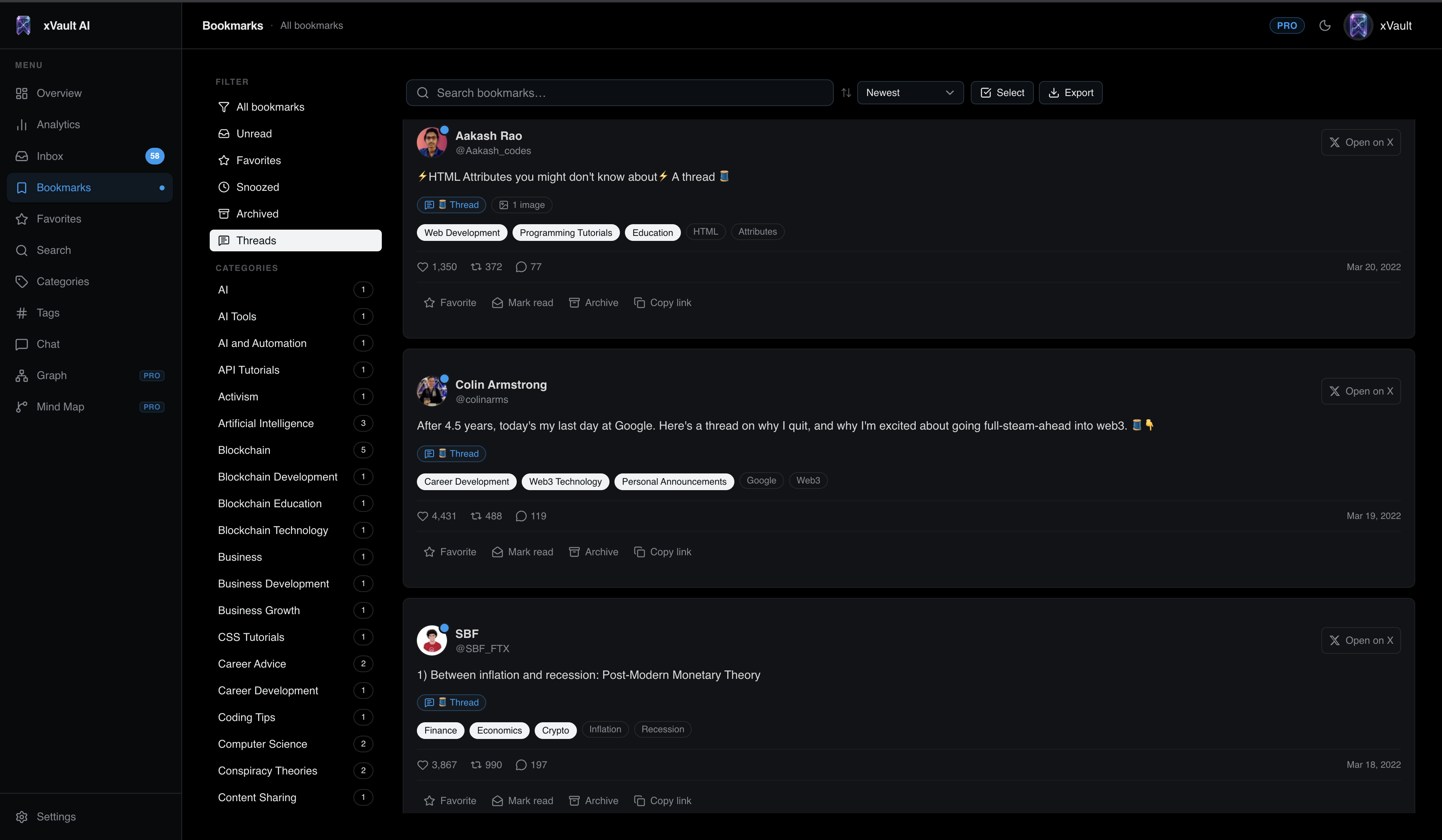 xVault AI: Searchable X Bookmarks gallery image