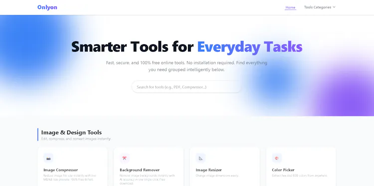 OnlyOn: Free AI & PDF Toolkit