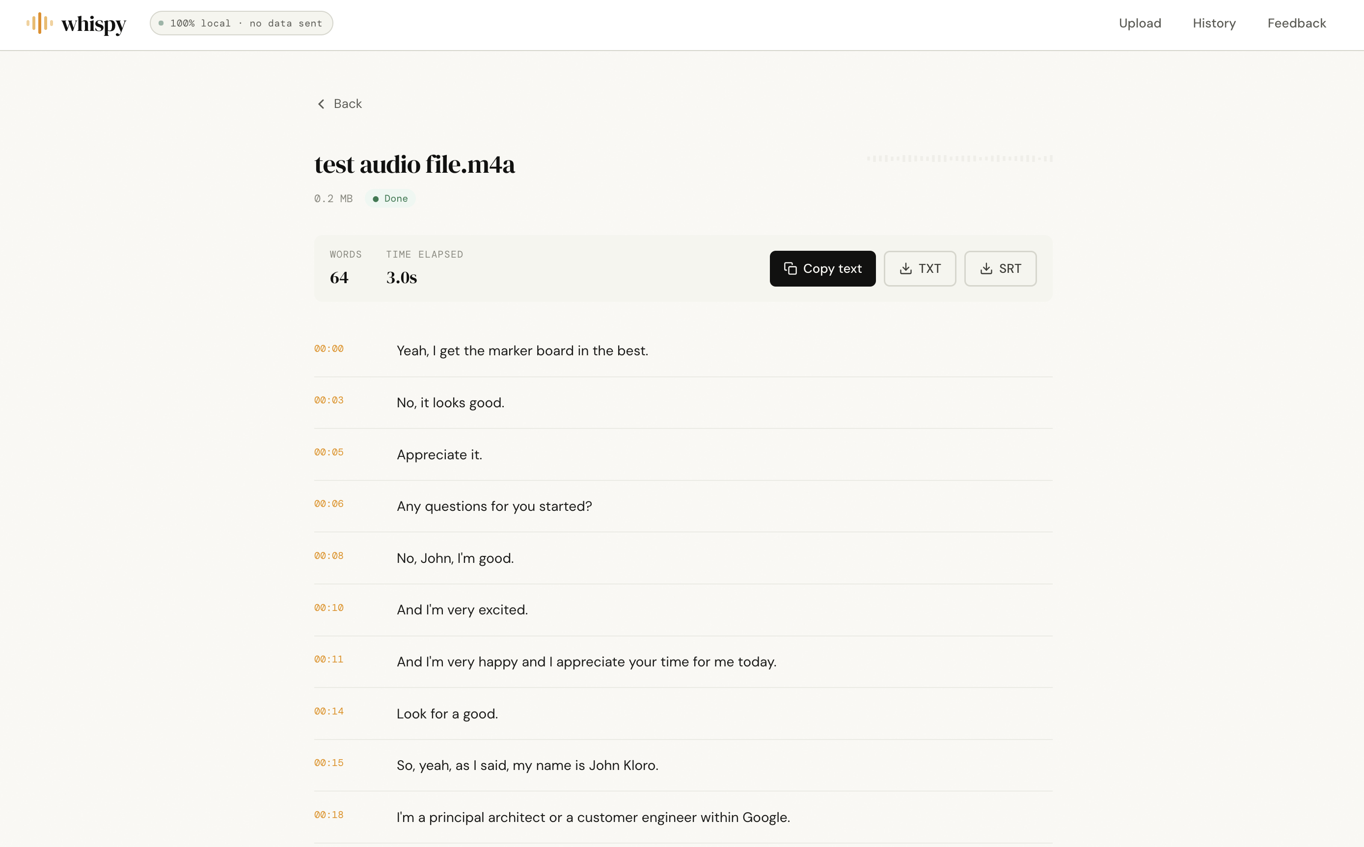 Whispy — Free Local Audio Transcription. gallery image