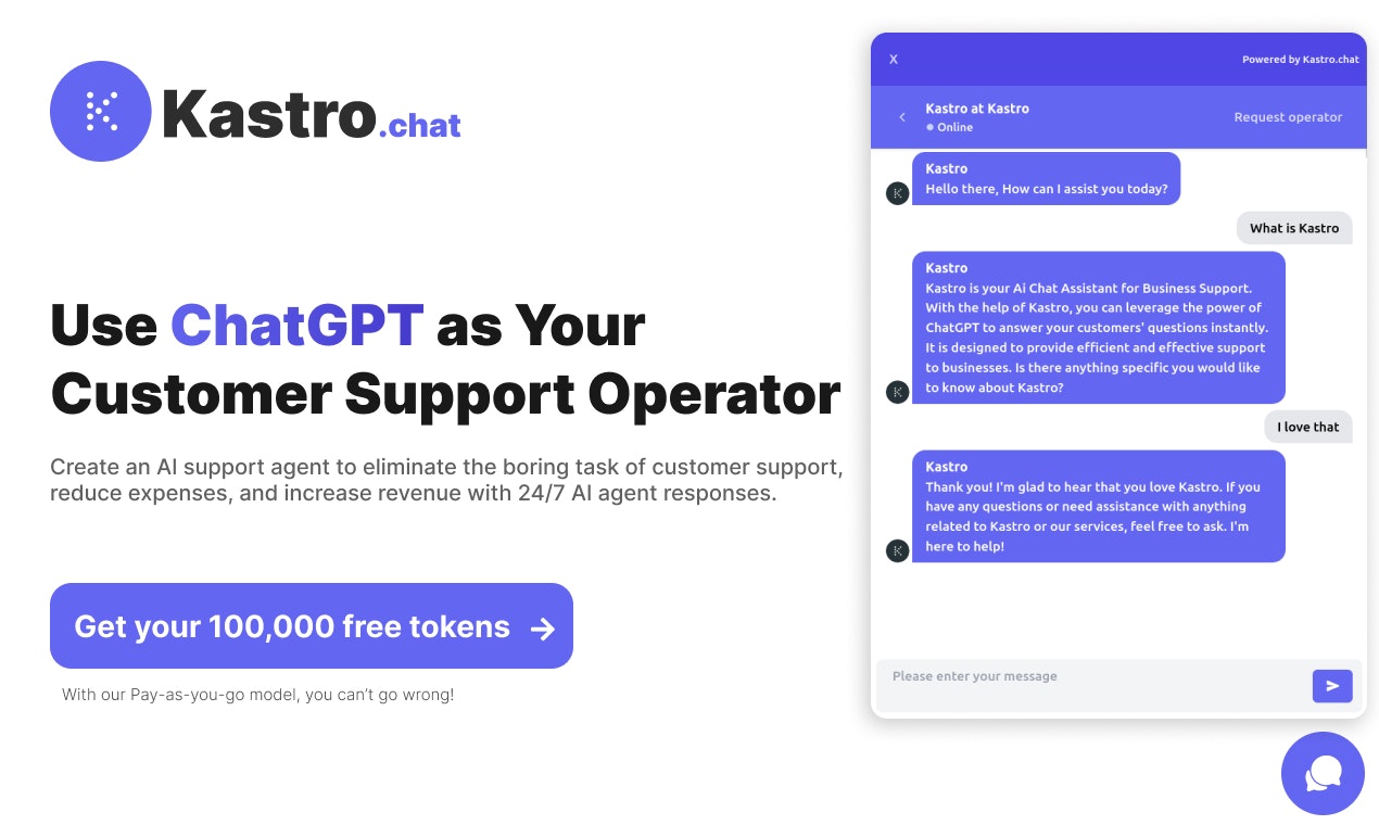 startuptile Kastro-Create AI support agent on top of ChatGPT