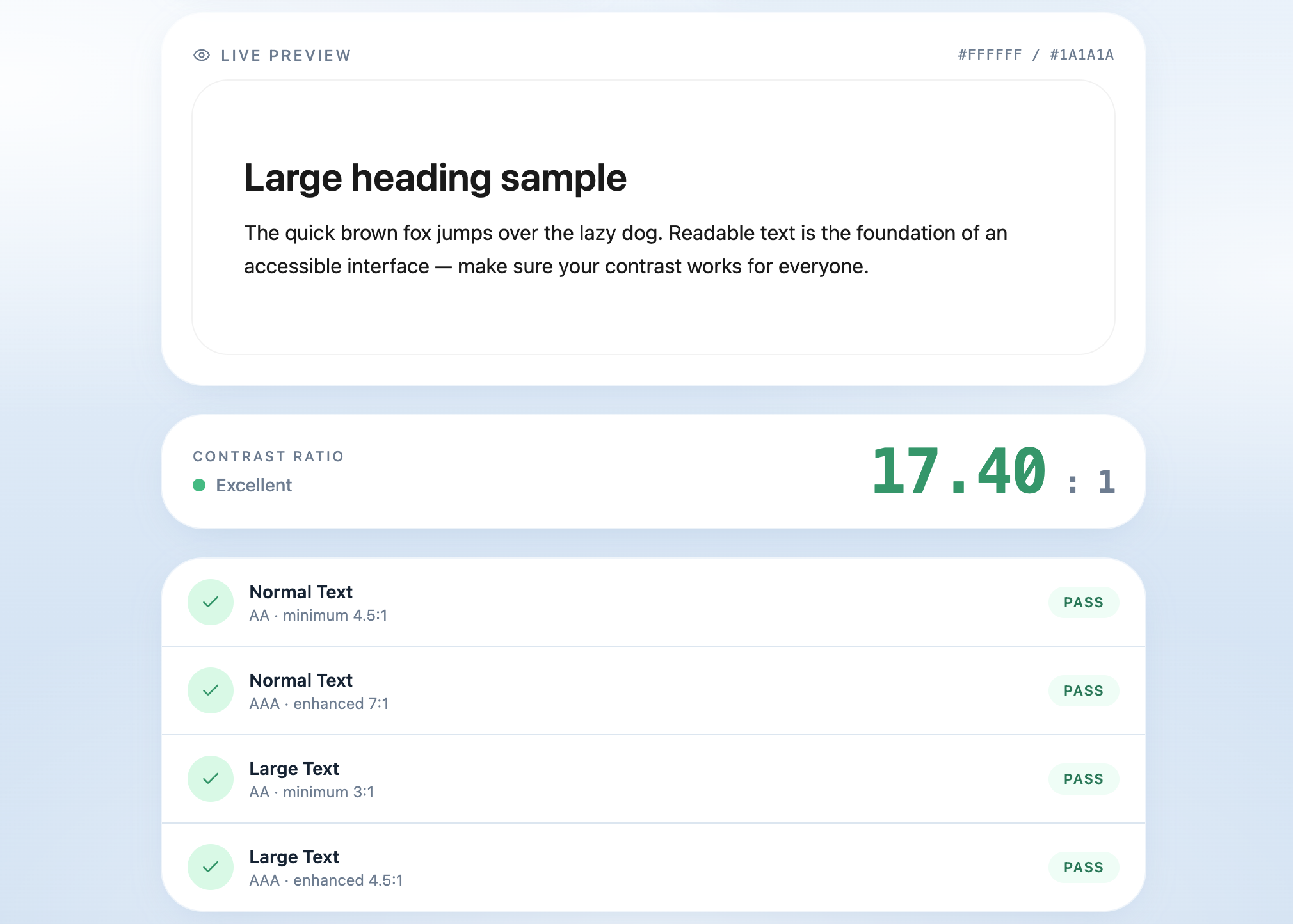 Color Contrast & Accessibility Checker gallery image