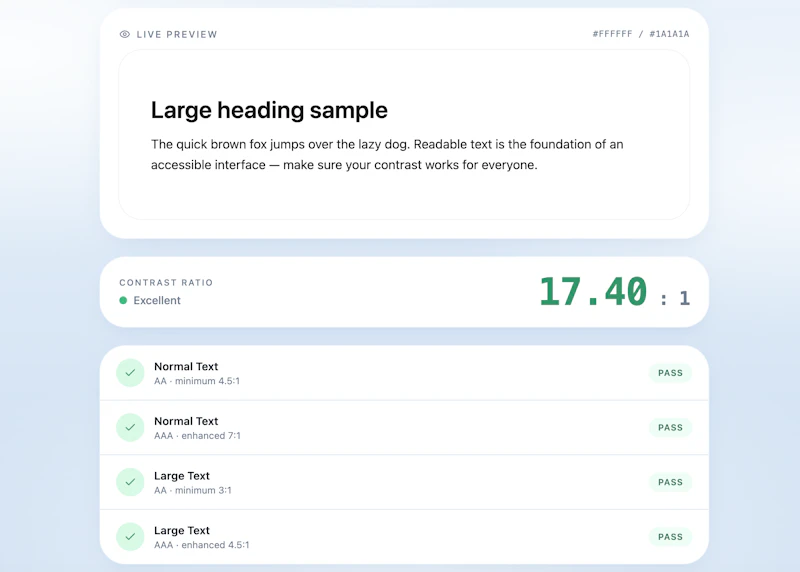 Color Contrast & Accessibility Checker screenshot 3