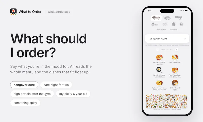 What to Order screenshot 3