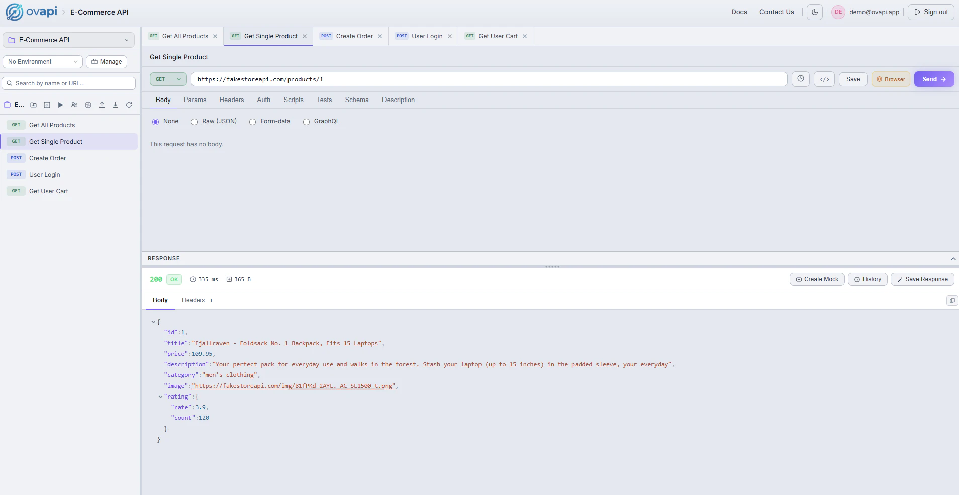 OVAPI — Free Browser Based API Client screenshot 1