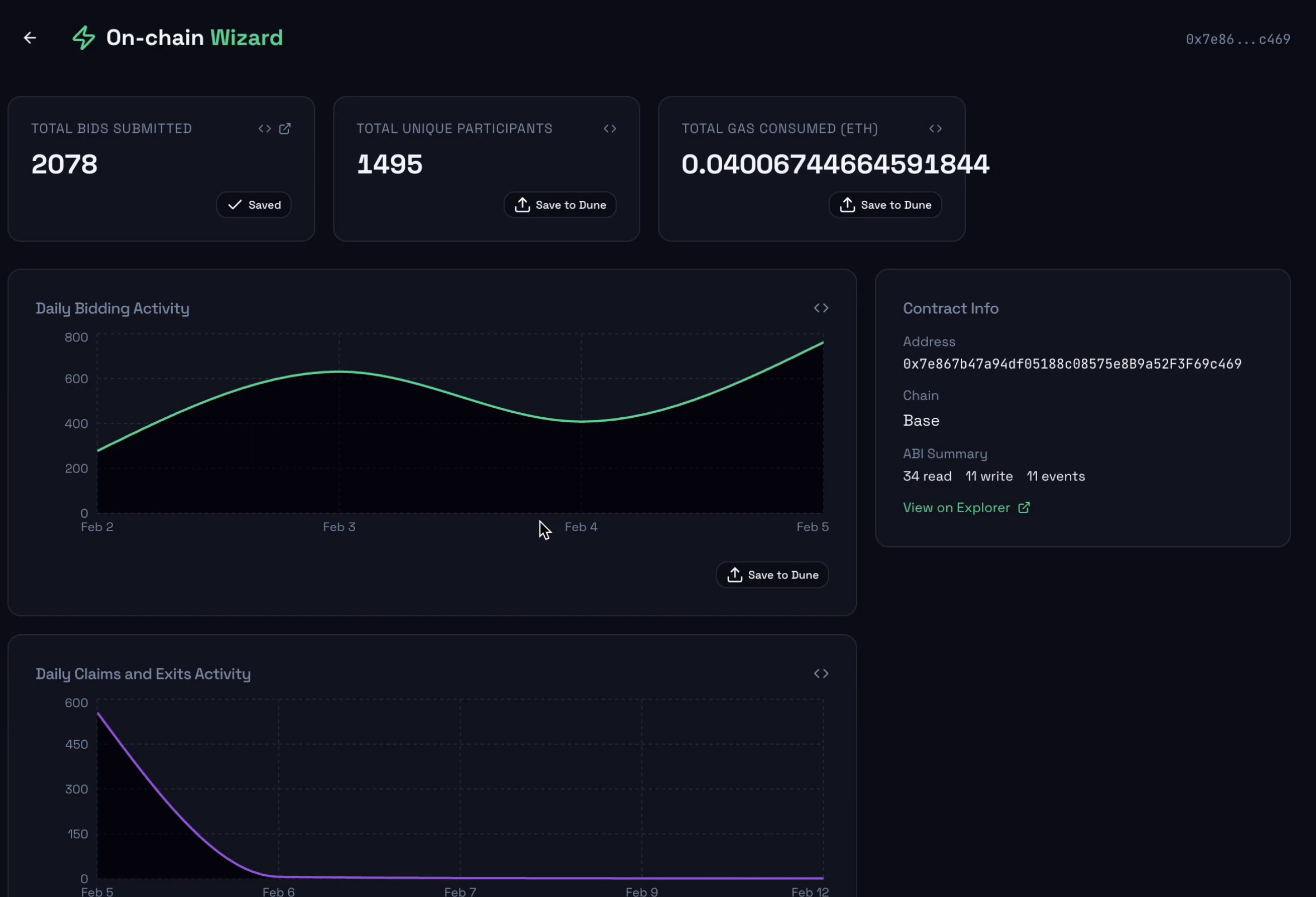 On-chain Wizard - Screenshot 4 showing product features and functionality